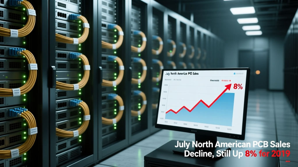 July North American PCB Sales Decline — But Still Up 8% Year-to-Date in 2019