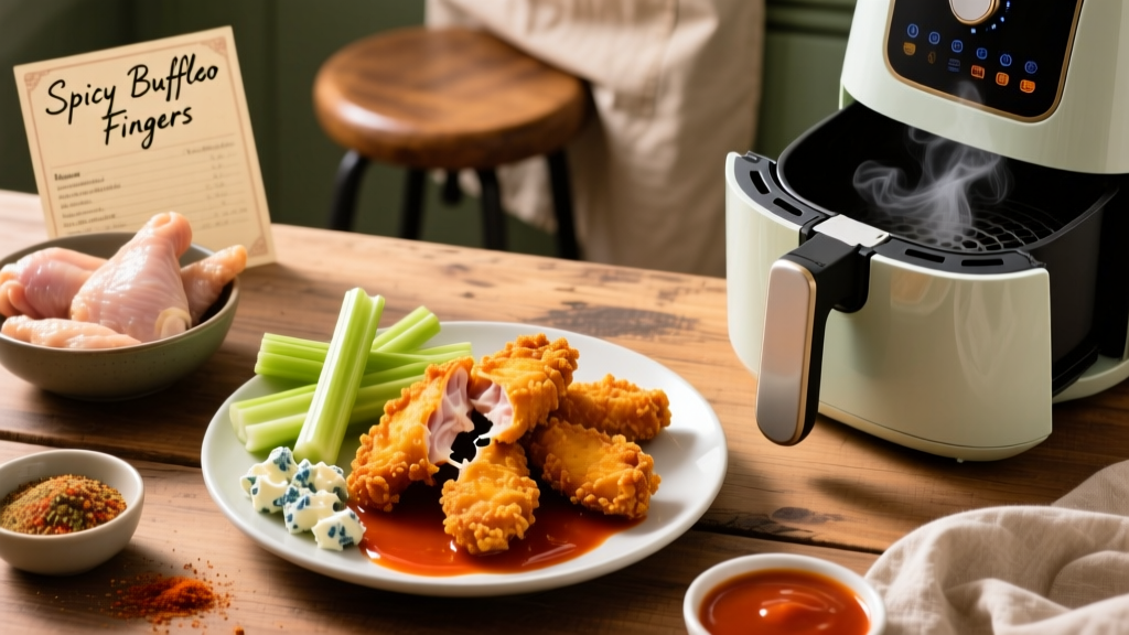 Crispy Air Fryer Buffalo Chicken Fingers
