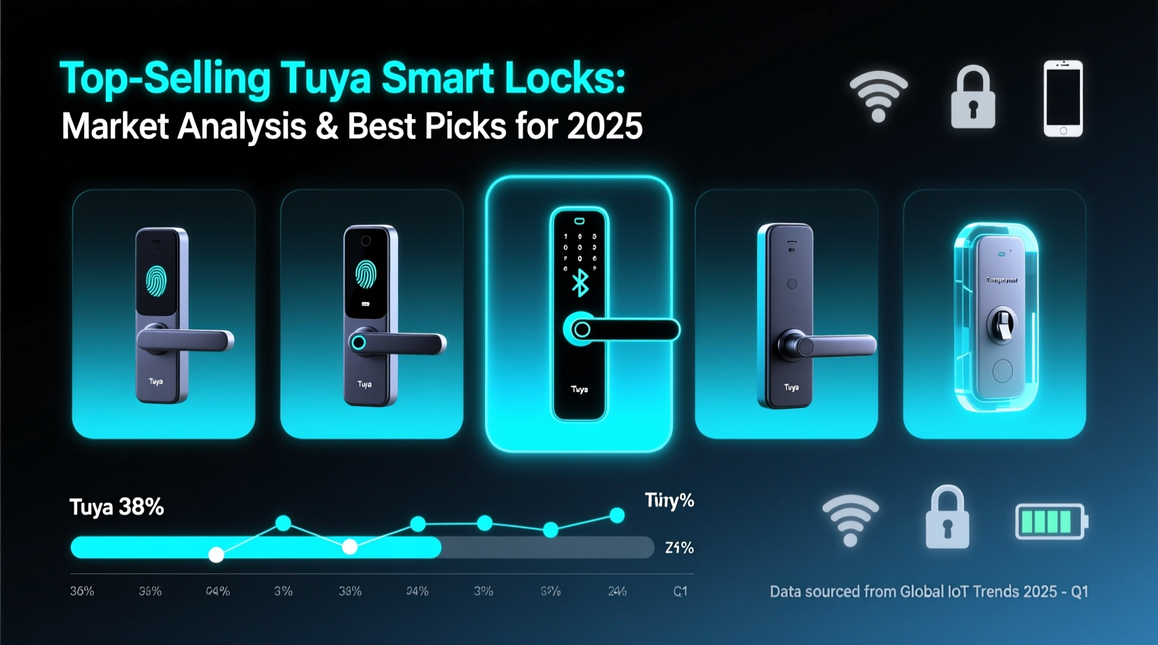 best selling tuya smart door lock