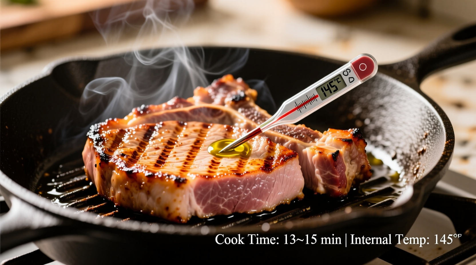 how long to cook thick pork chops