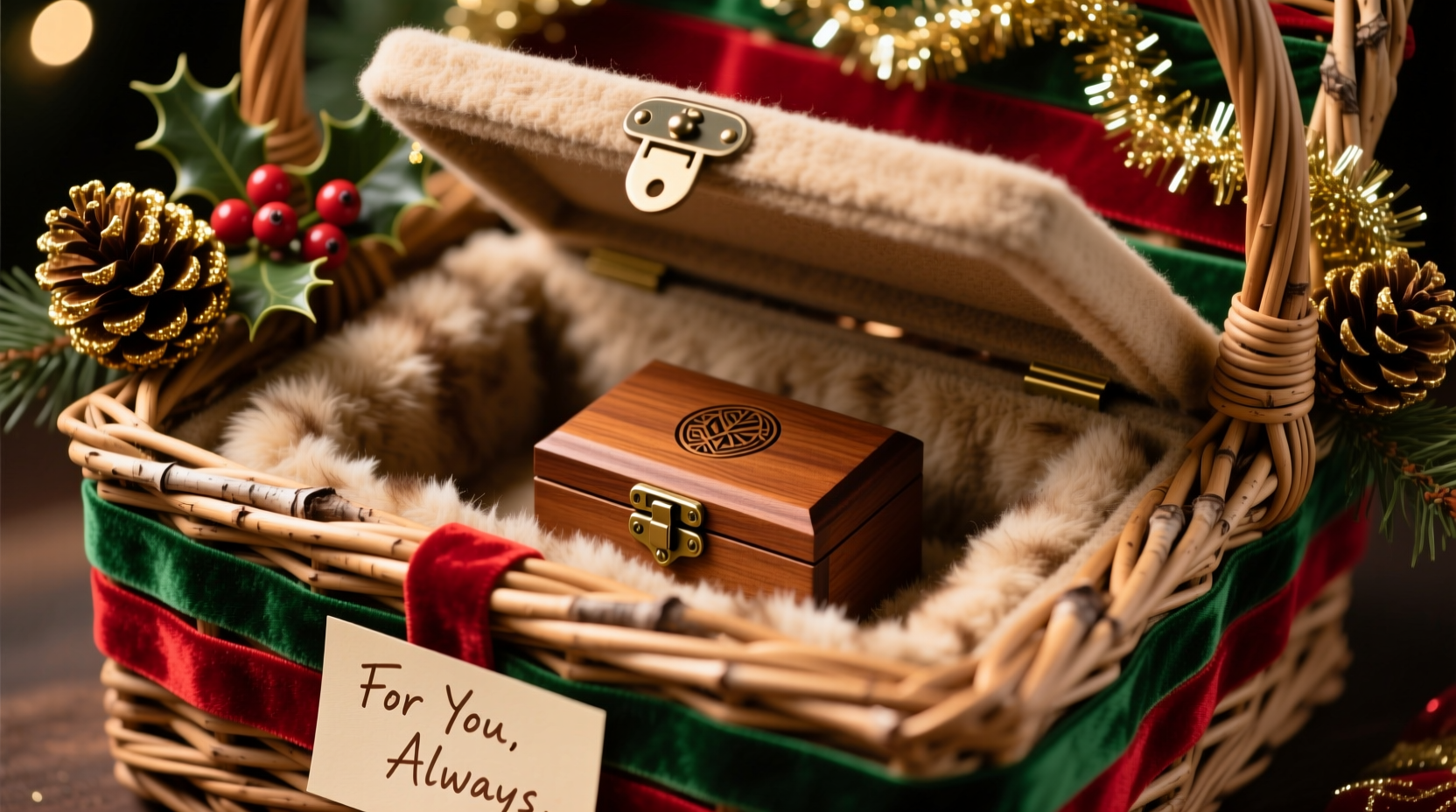 how to create a hidden compartment in a christmas gift basket