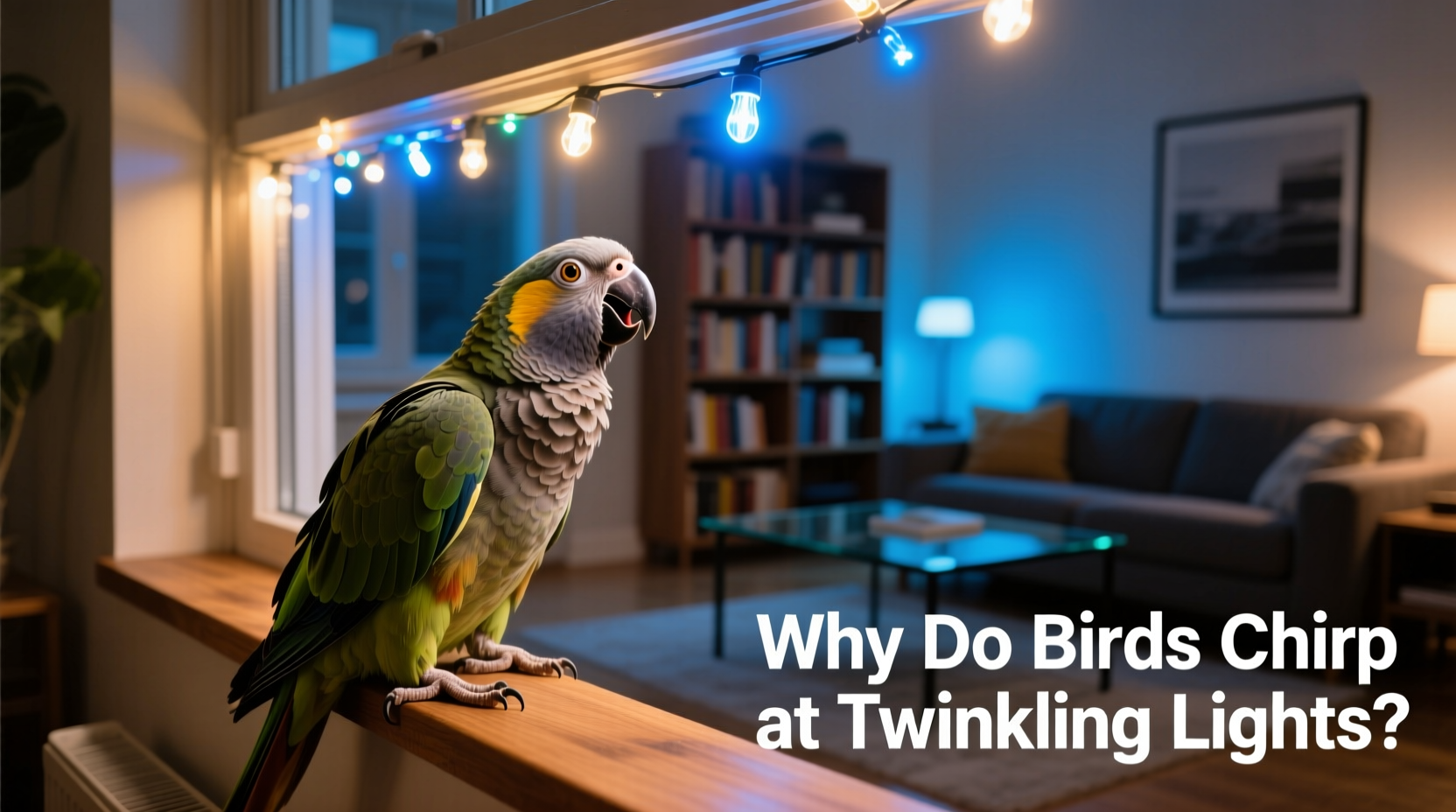 why does my pet bird chirp at twinkling lights behavioral reasons