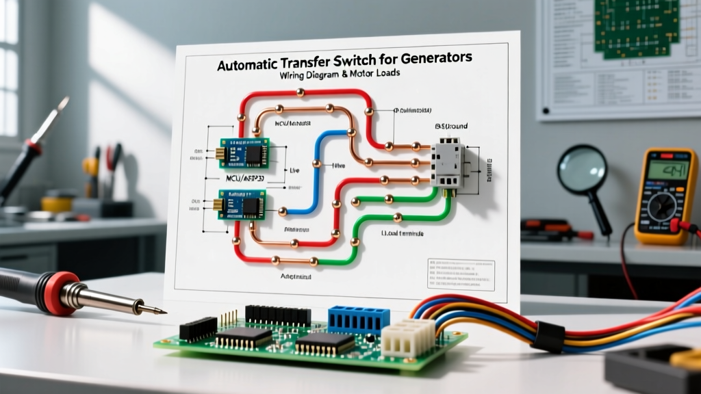 Automatic Transfer Switches for Generators Wiring Diagram & Motor Loads