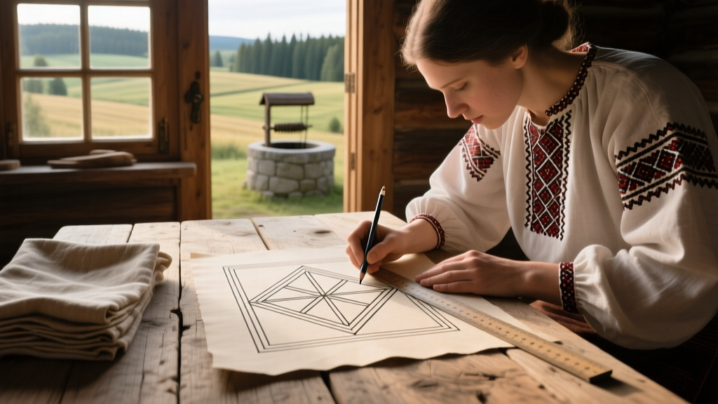 Draft Zero-Waste Slavic Rubakha Folk Shirts in 2026