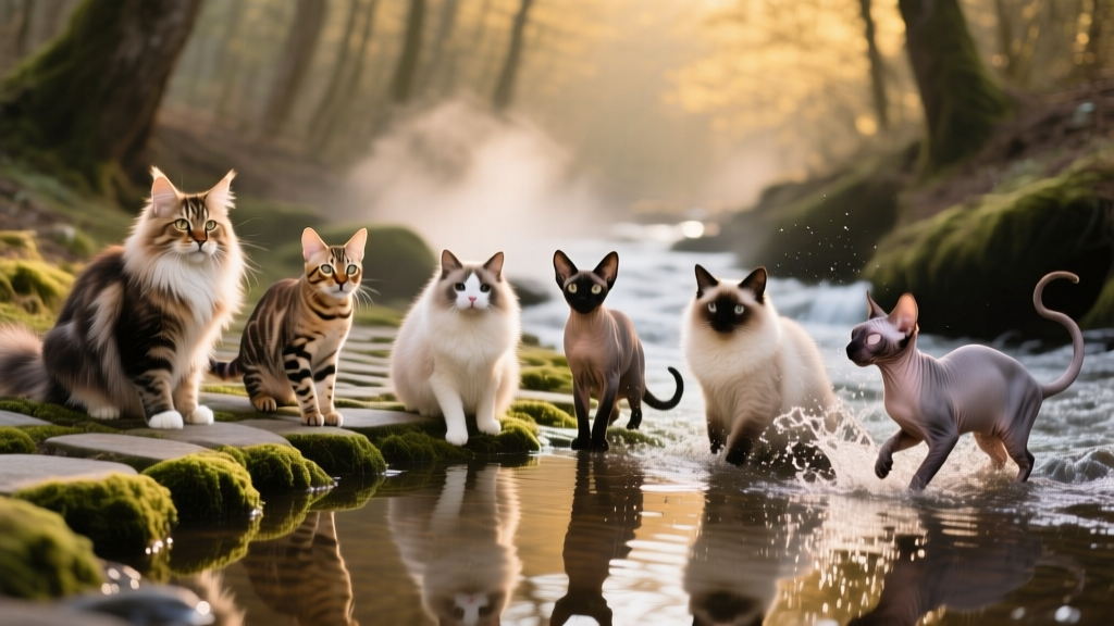 8 Cat Breeds Who Love Water
