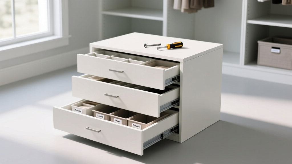 ClosetMaid 4-Drawer Unit: Easy Assembly Guide