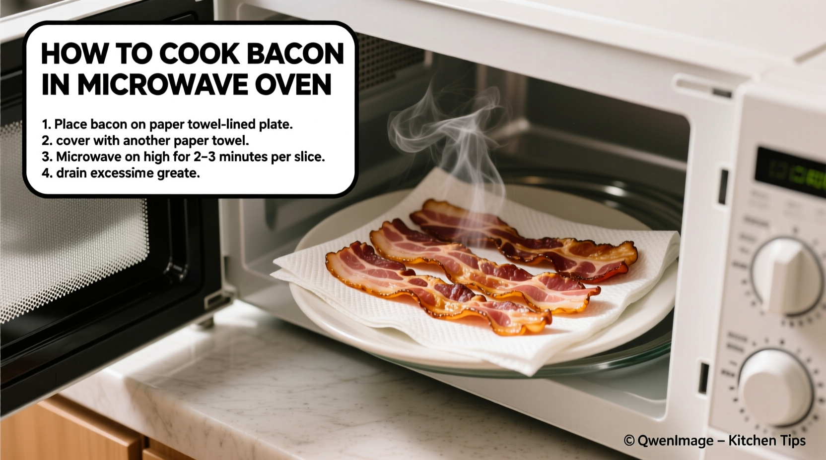 how to cook bacon in microwave oven