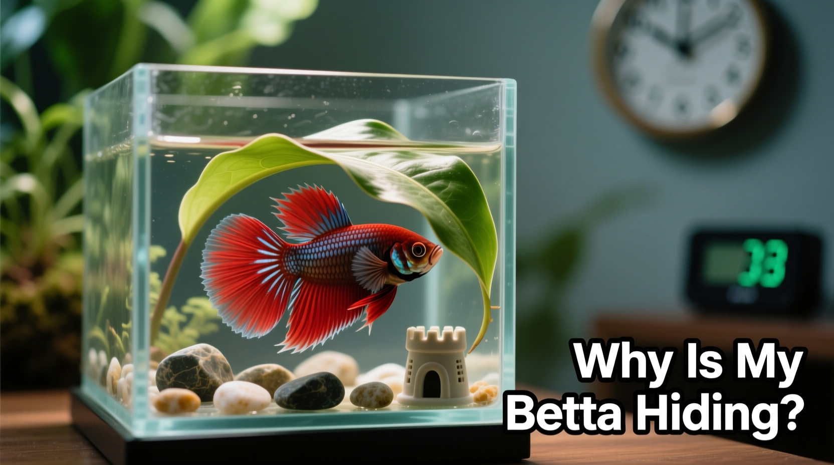 why is my betta fish hiding all day and refusing food
