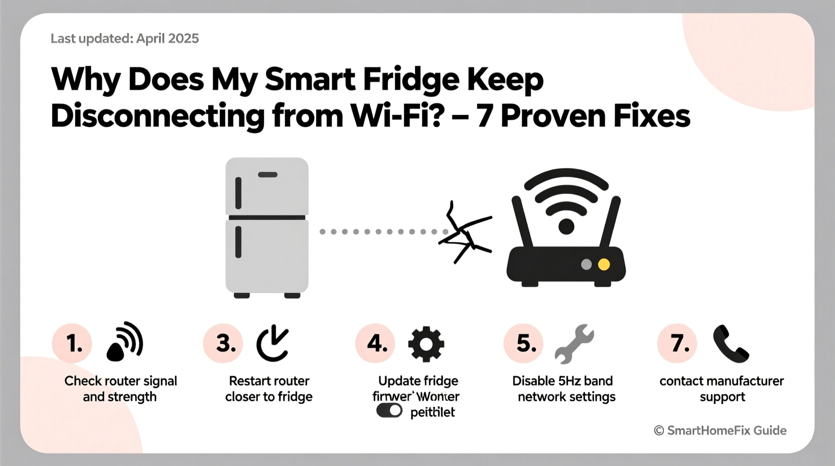 why does my smart fridge keep disconnecting from wifi router fixes