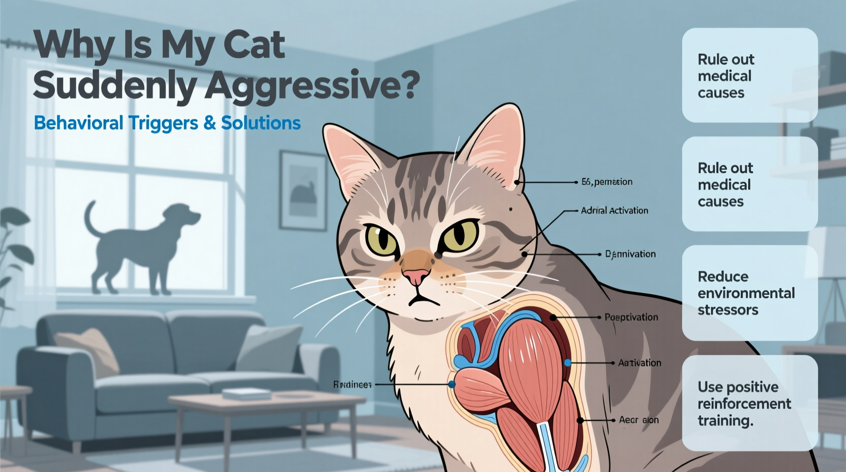 why is my cat suddenly aggressive and how to address behavioral changes