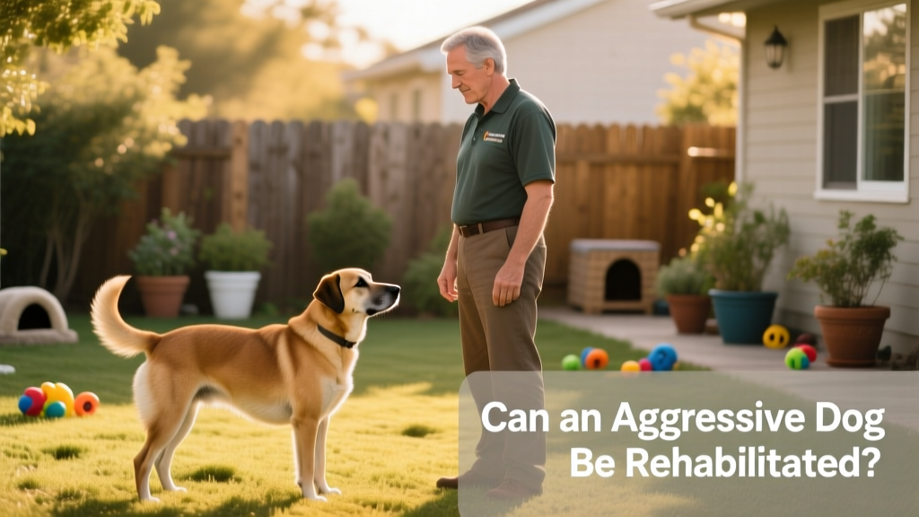 Trainer and owner calmly observing a dog’s body language during a low-stress interaction