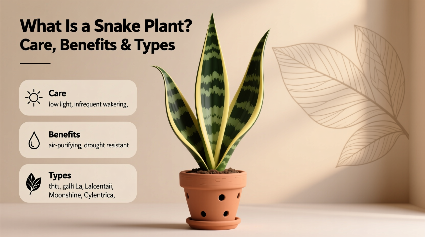 Snake Plant Care: 5 Benefits & Types | TheHomeSprouts