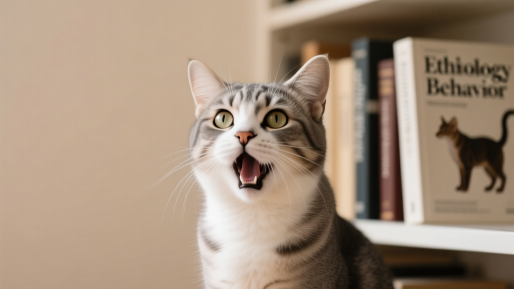 Is a cat meowing learned behavior? Yes