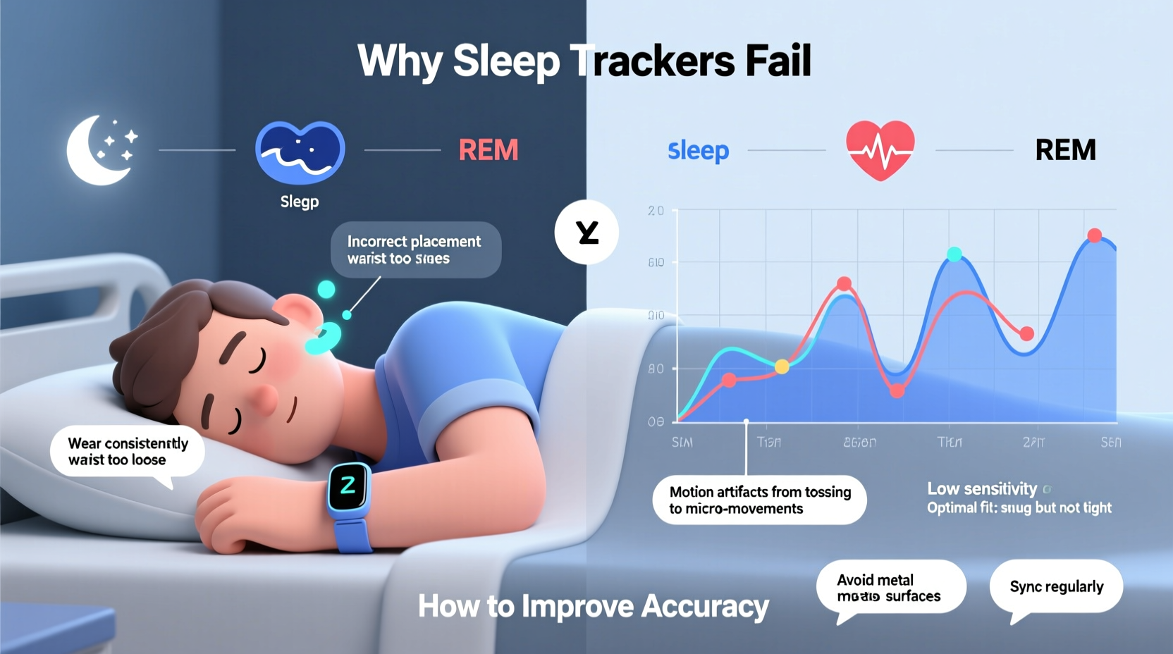 why is my sleep tracker inaccurate and how to improve data