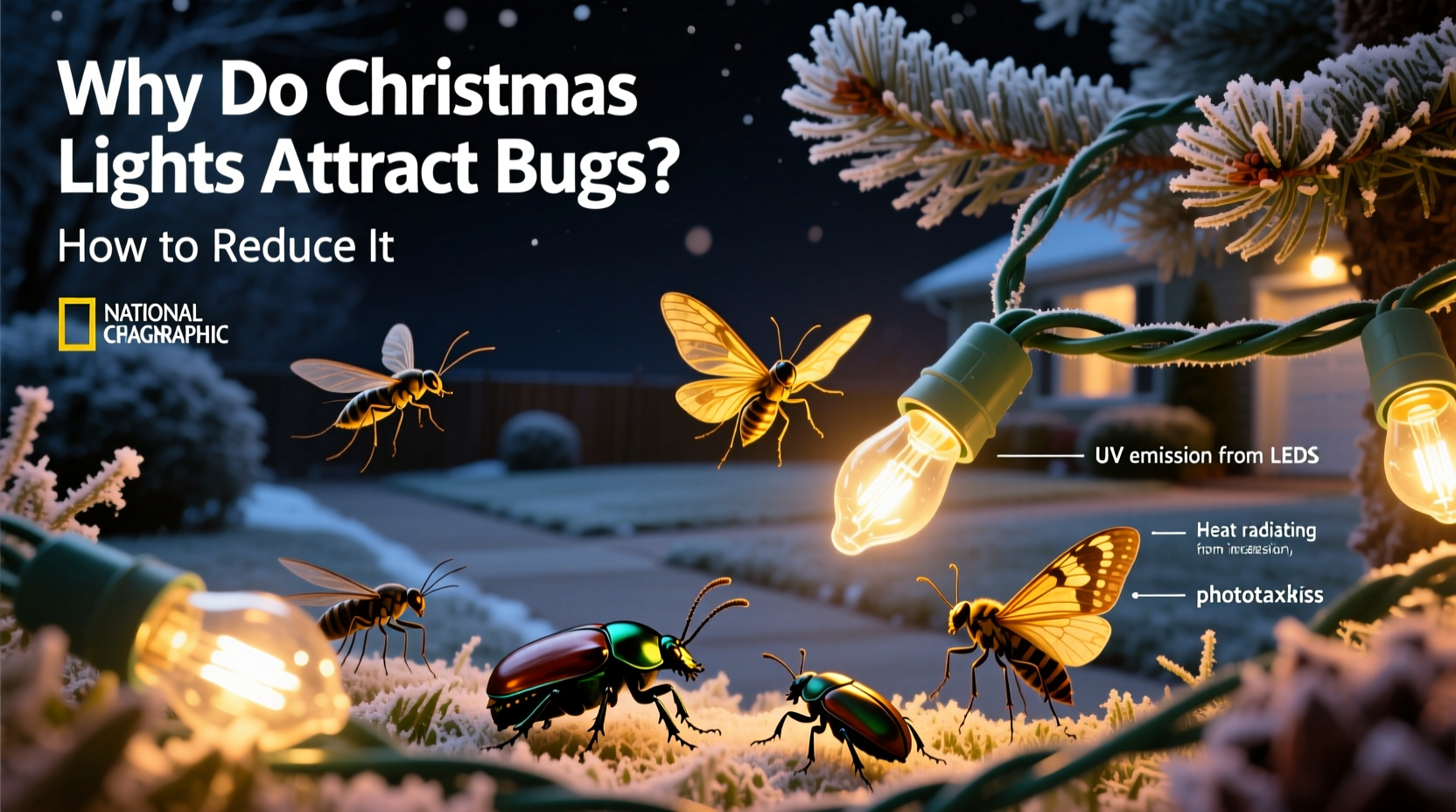 why do christmas lights attract bugs and how to reduce it