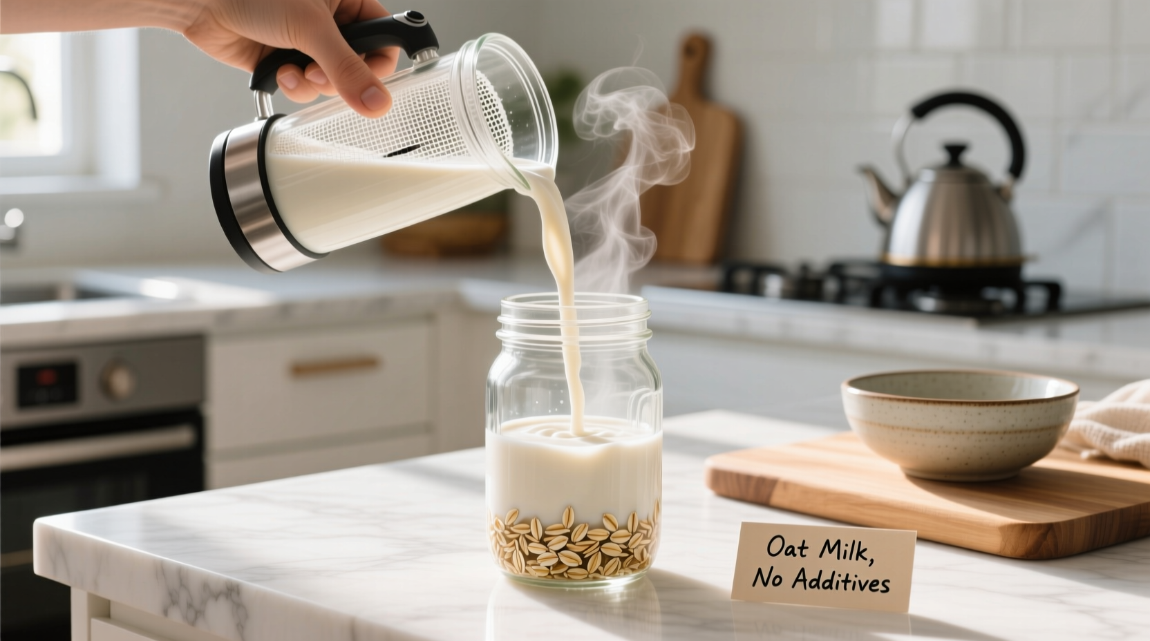 how to make oat milk at home without gumminess or separation