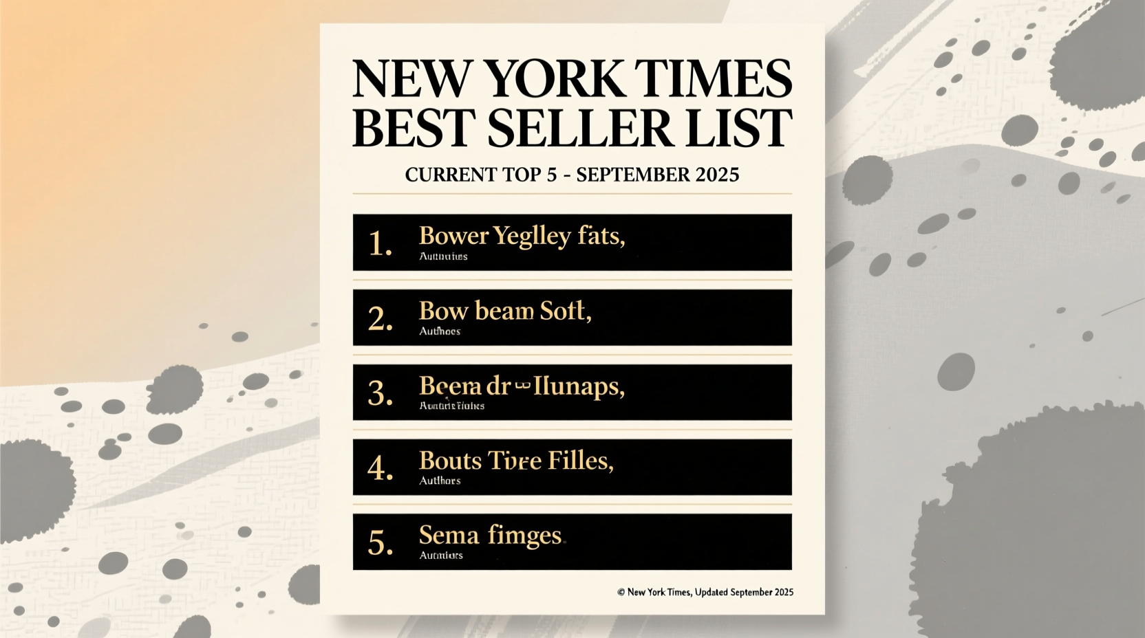 nyt book best seller list