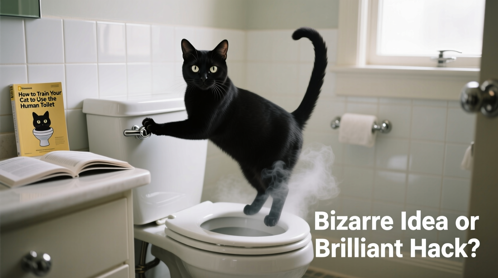 how to train your cat to use a human toilet bizarre idea or brilliant hack