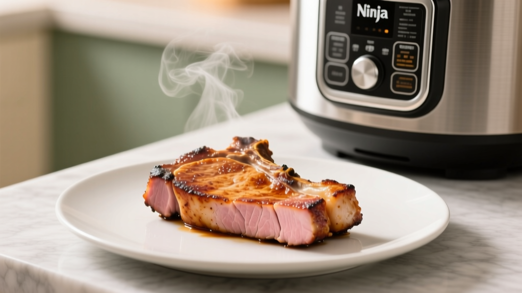 Perfect Thick Cut Pork Chops in Ninja Foodi (Crispy & Juicy)