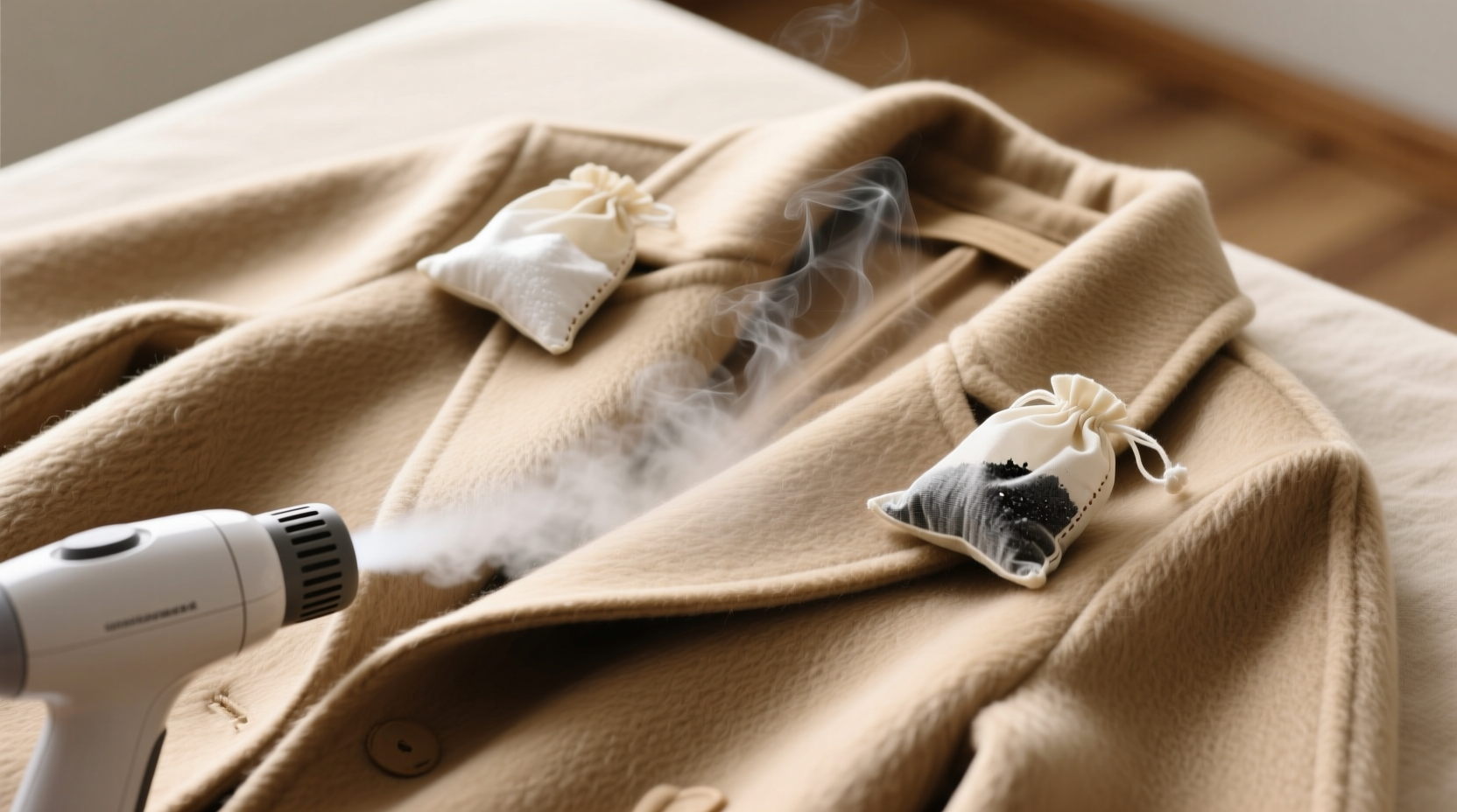 remove candle smoke odor from wool coats