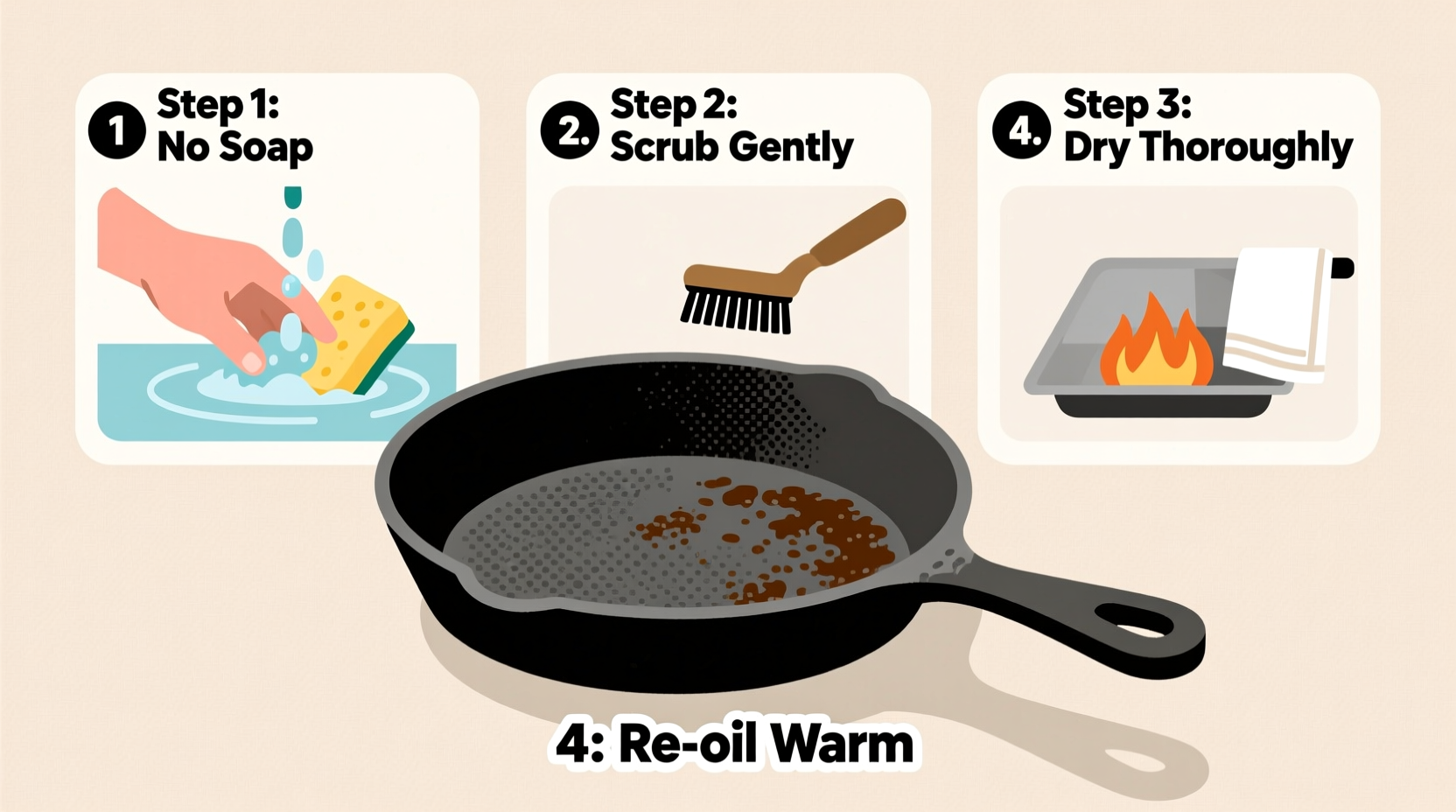 mastering cast iron care simple methods to clean without stripping seasoning
