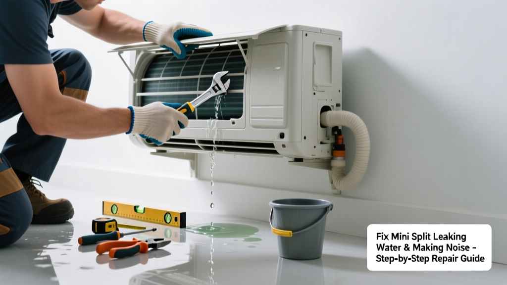 Fix Mini Split Leaking Water & Making Noise