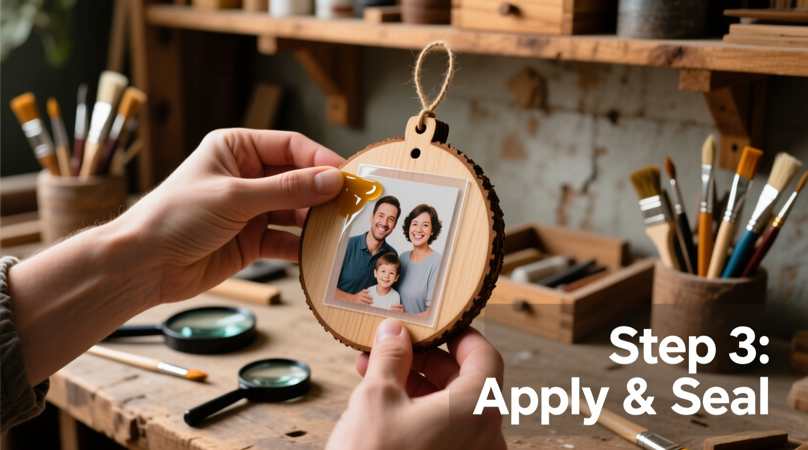 how to make a personalized ornament with photo transfer techniques