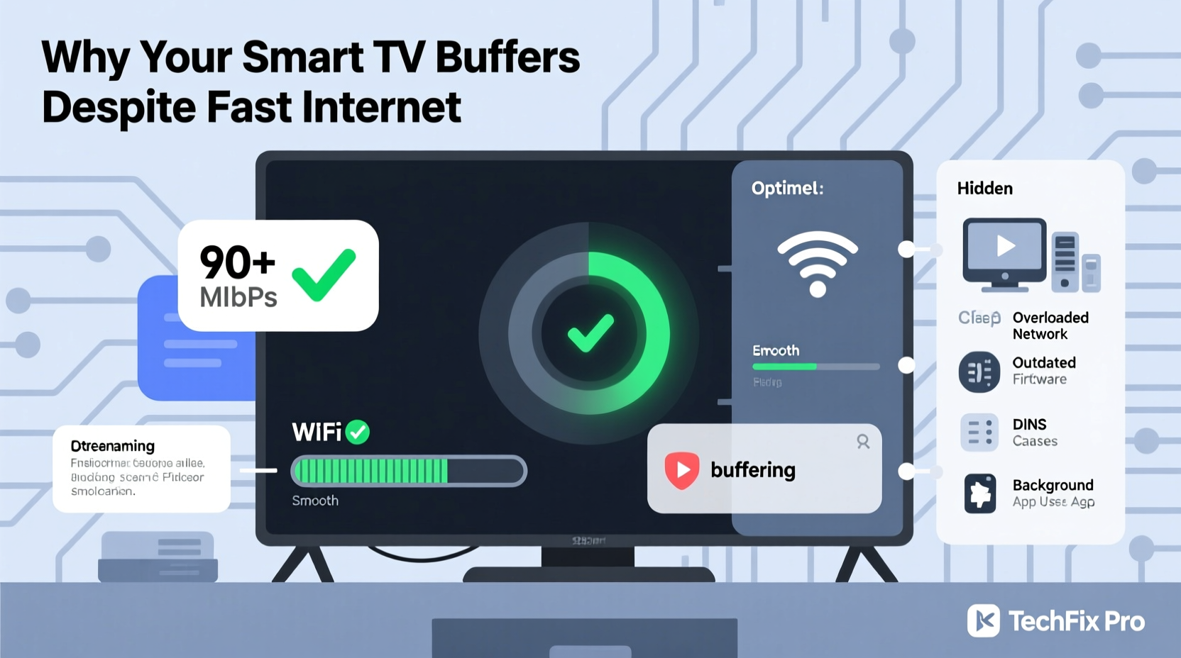 why does my smart tv keep buffering even with fast internet fixes