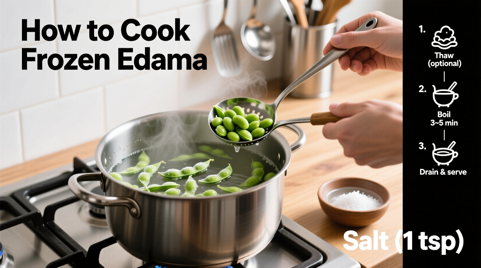 how to cook frozen edamame