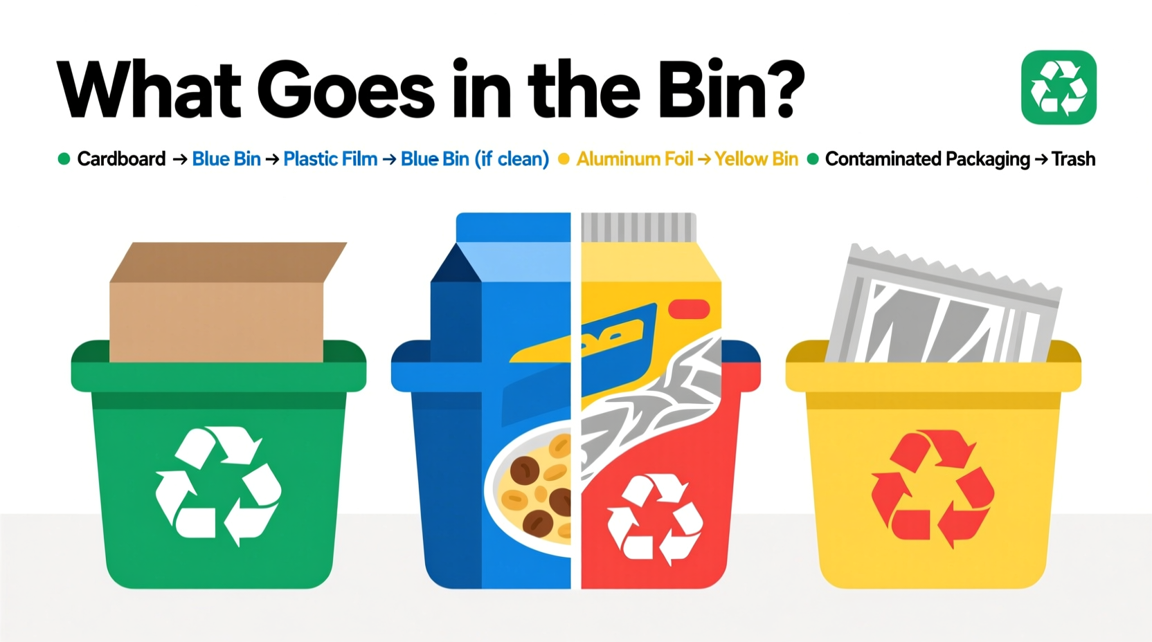 can you recycle mixed material packaging what goes in the bin