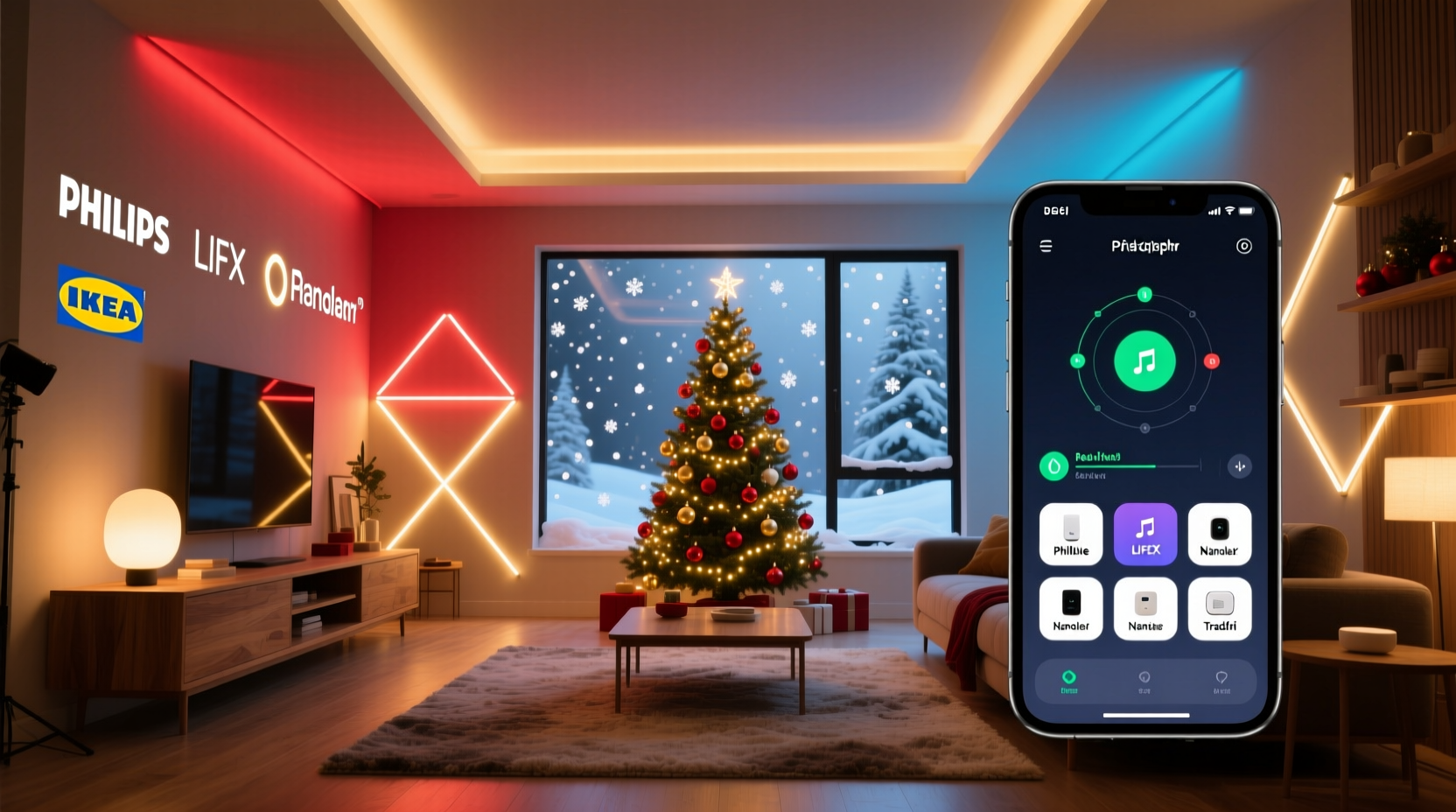 how to calibrate multiple smart light brands for a unified christmas display