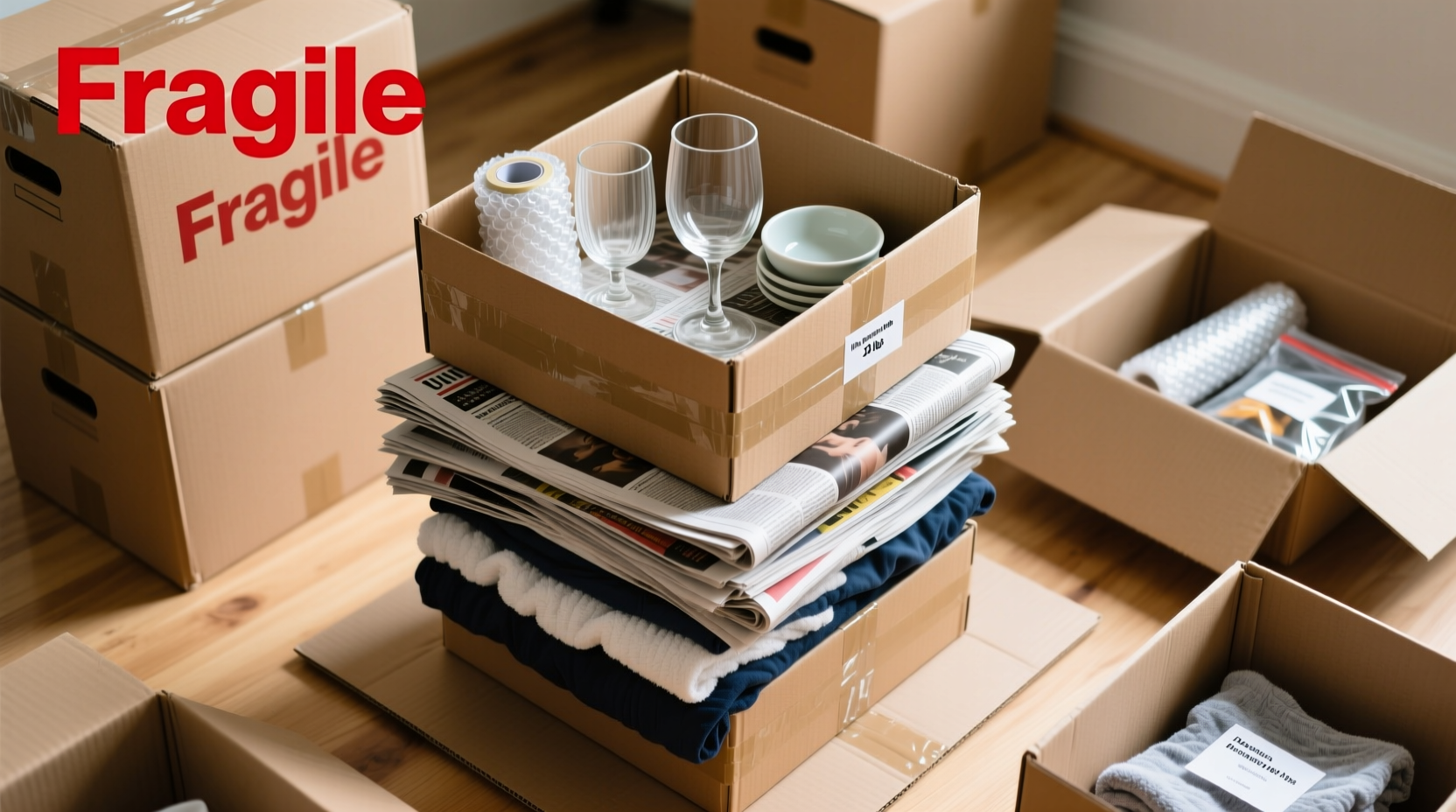 best way to pack fragile items for moving without professional supplies