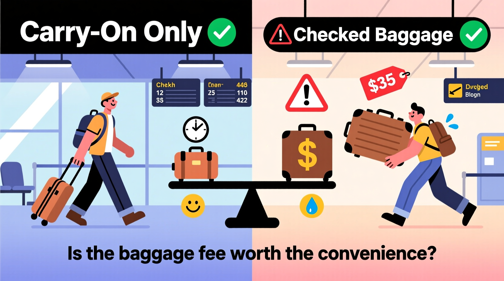 checking a bag vs carry on only is the baggage fee worth the convenience