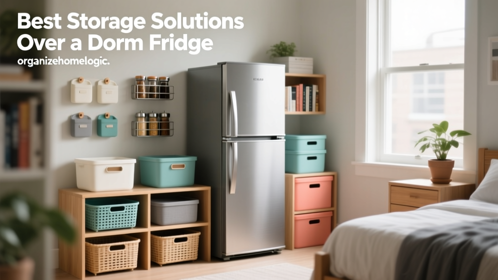 Best Storage Solutions Over a Dorm Fridge