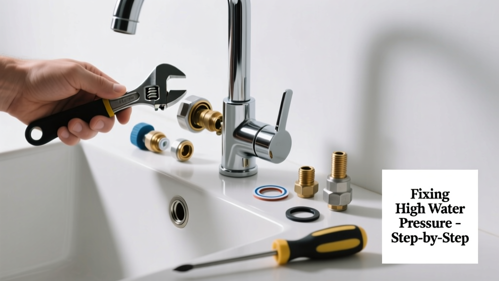 Fixing High Water Pressure in the Kitchen Faucet