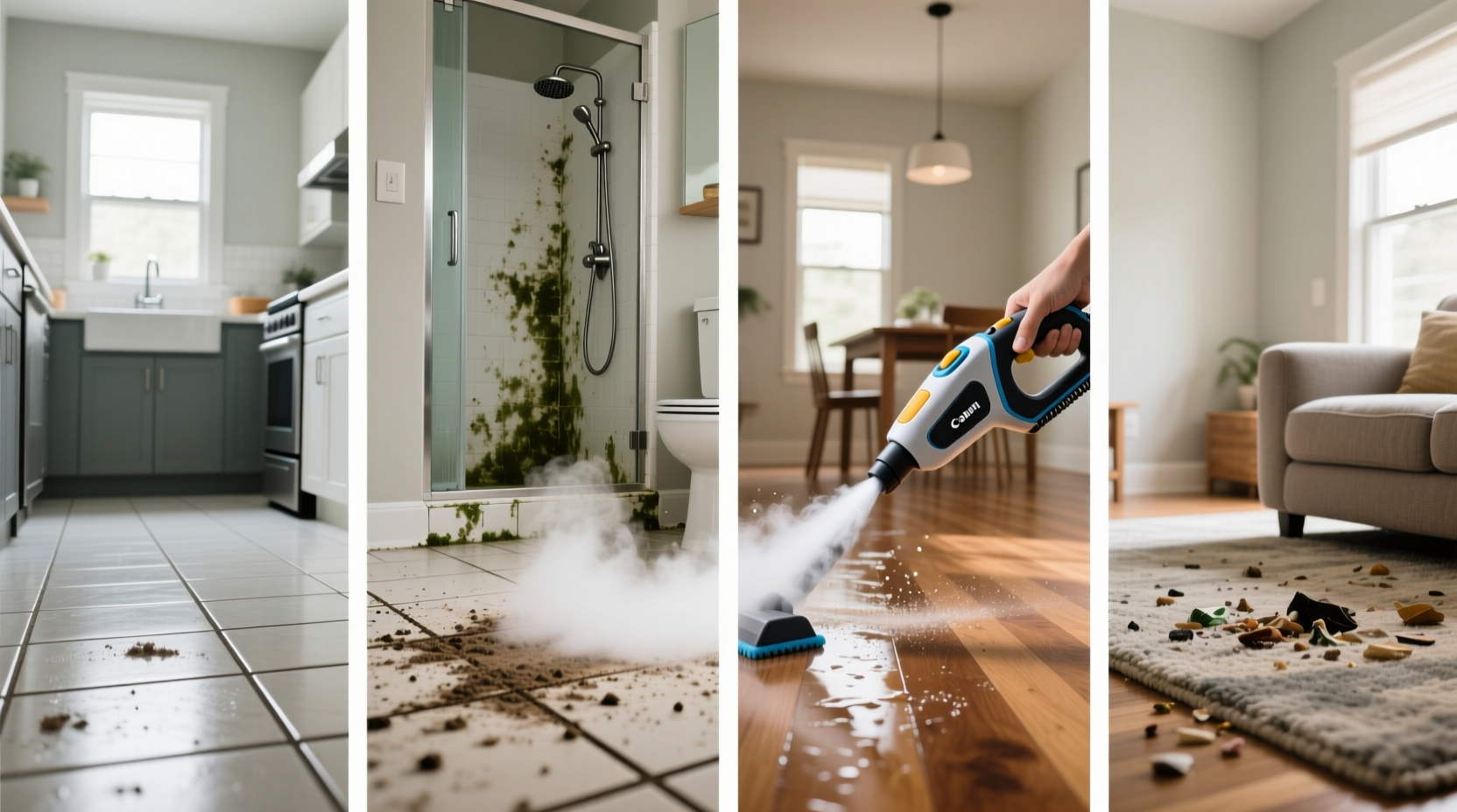 areas in your home you can steam clean