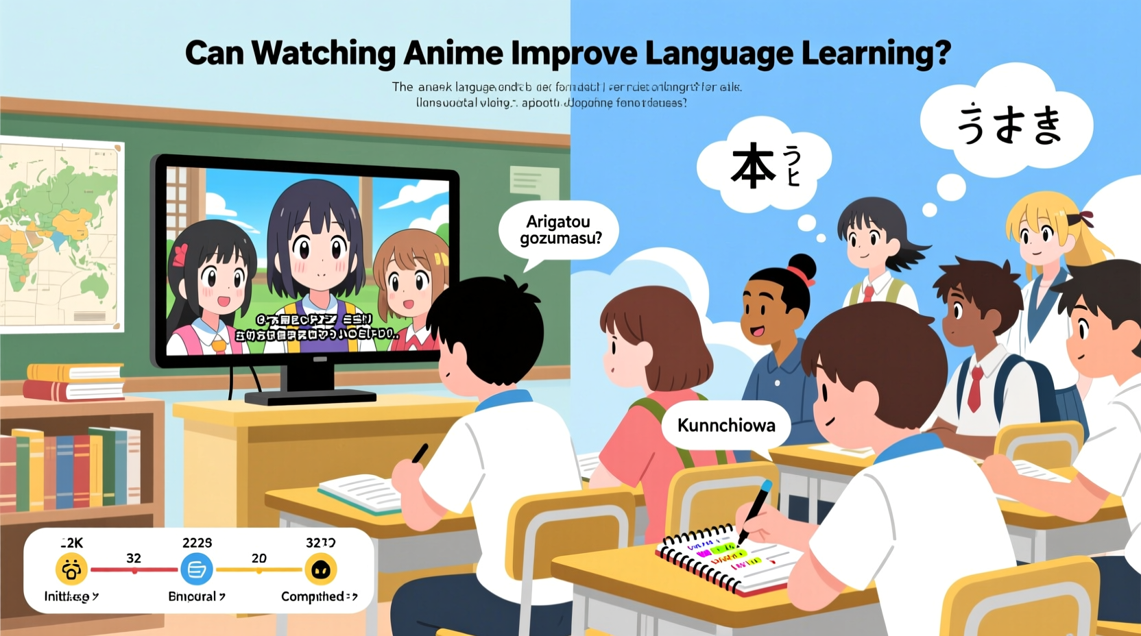 can watching anime improve language learning skills over time