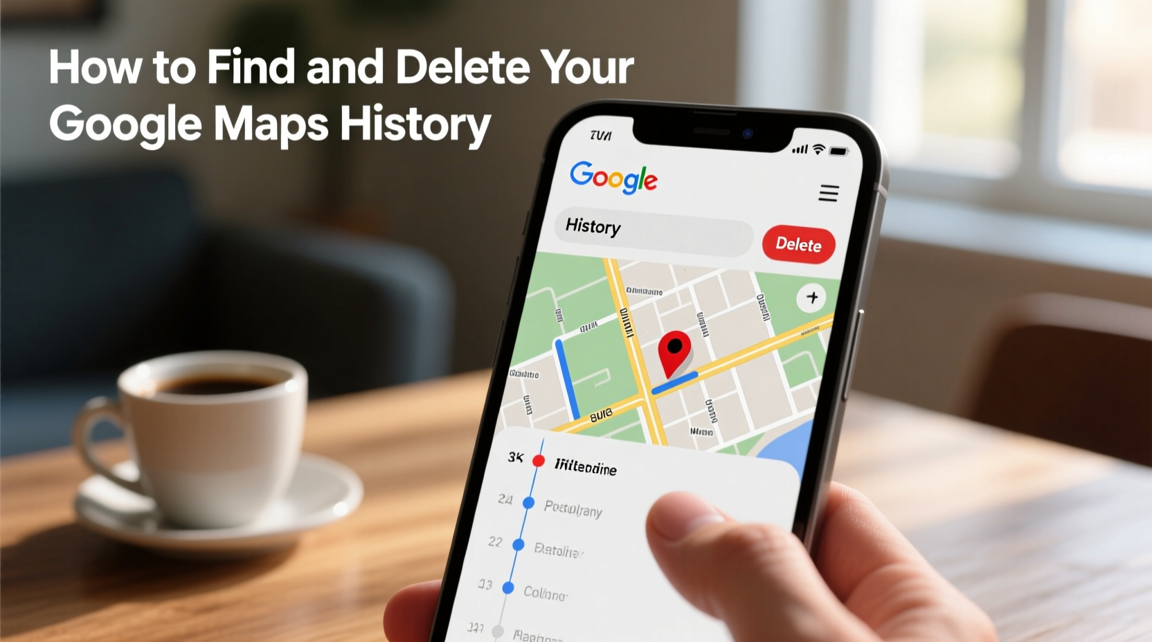 how to find and delete your google maps history