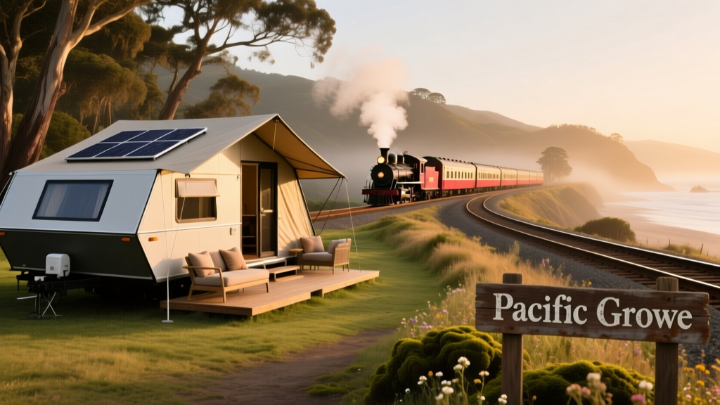 Glamping Exploring Pacific Grove: Luxury Camping with Coastal Charm and Seamless Multi-Modal Access