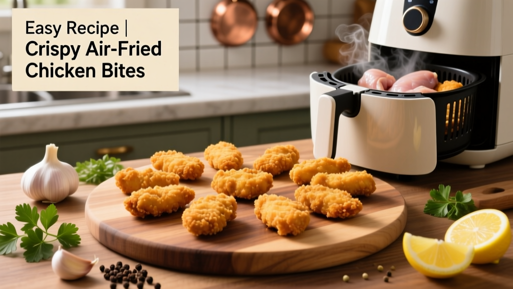 Crispy Breaded Air Fried Chicken Bites (Easy Recipe)