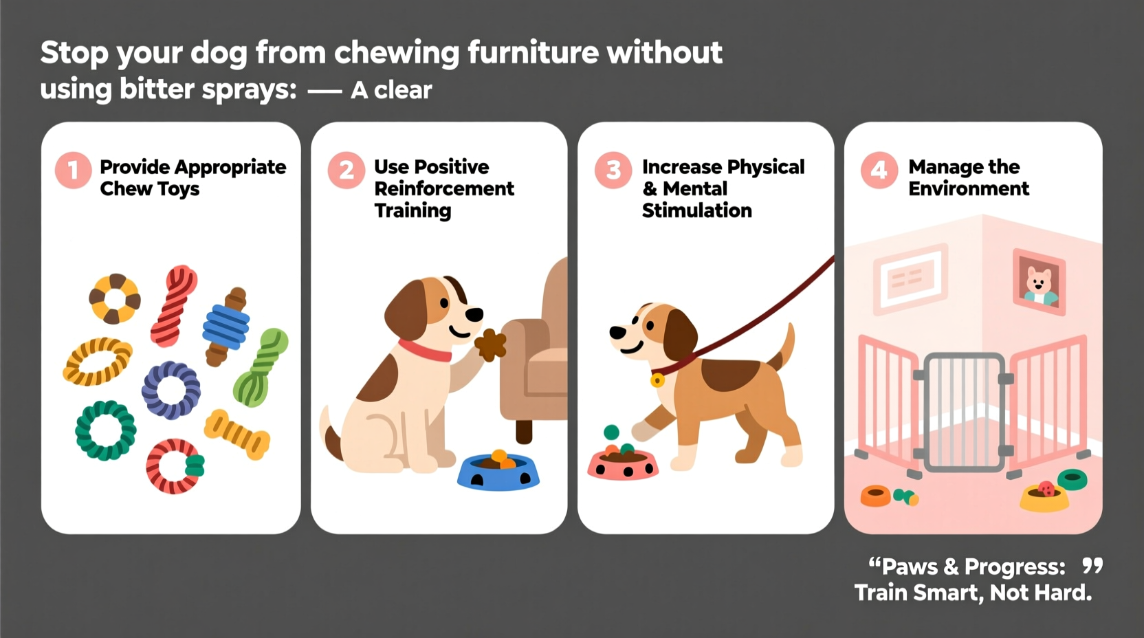 how to stop your dog from chewing furniture without using bitter sprays