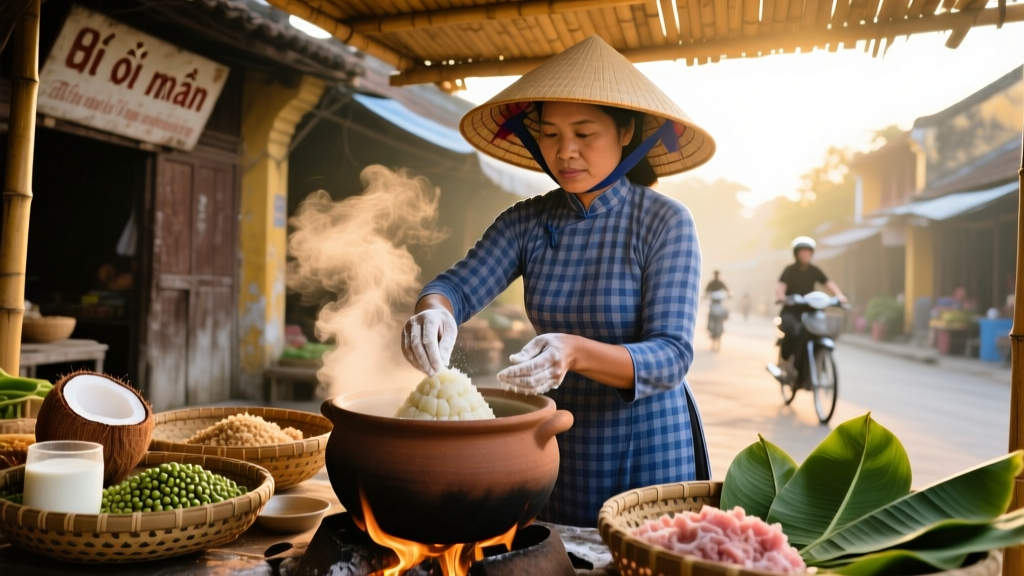 Xôi Mặn: Vietnam’s Savory Sticky Rice Breakfast That Anchors a Nation