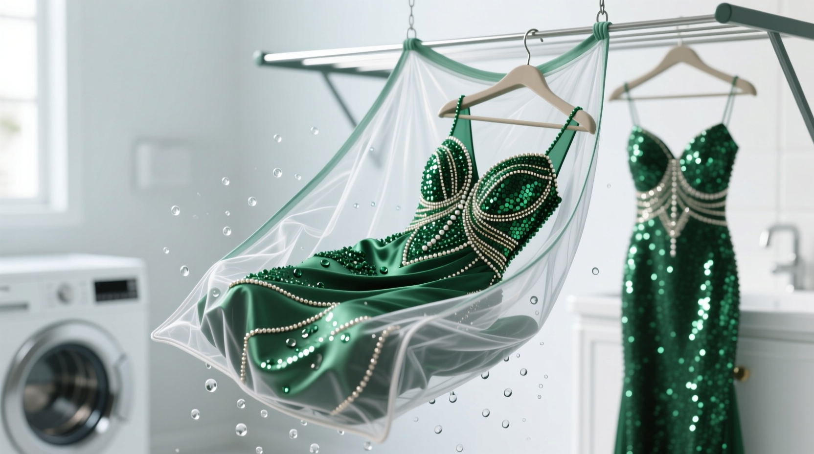 how to wash sequined party dresses safely