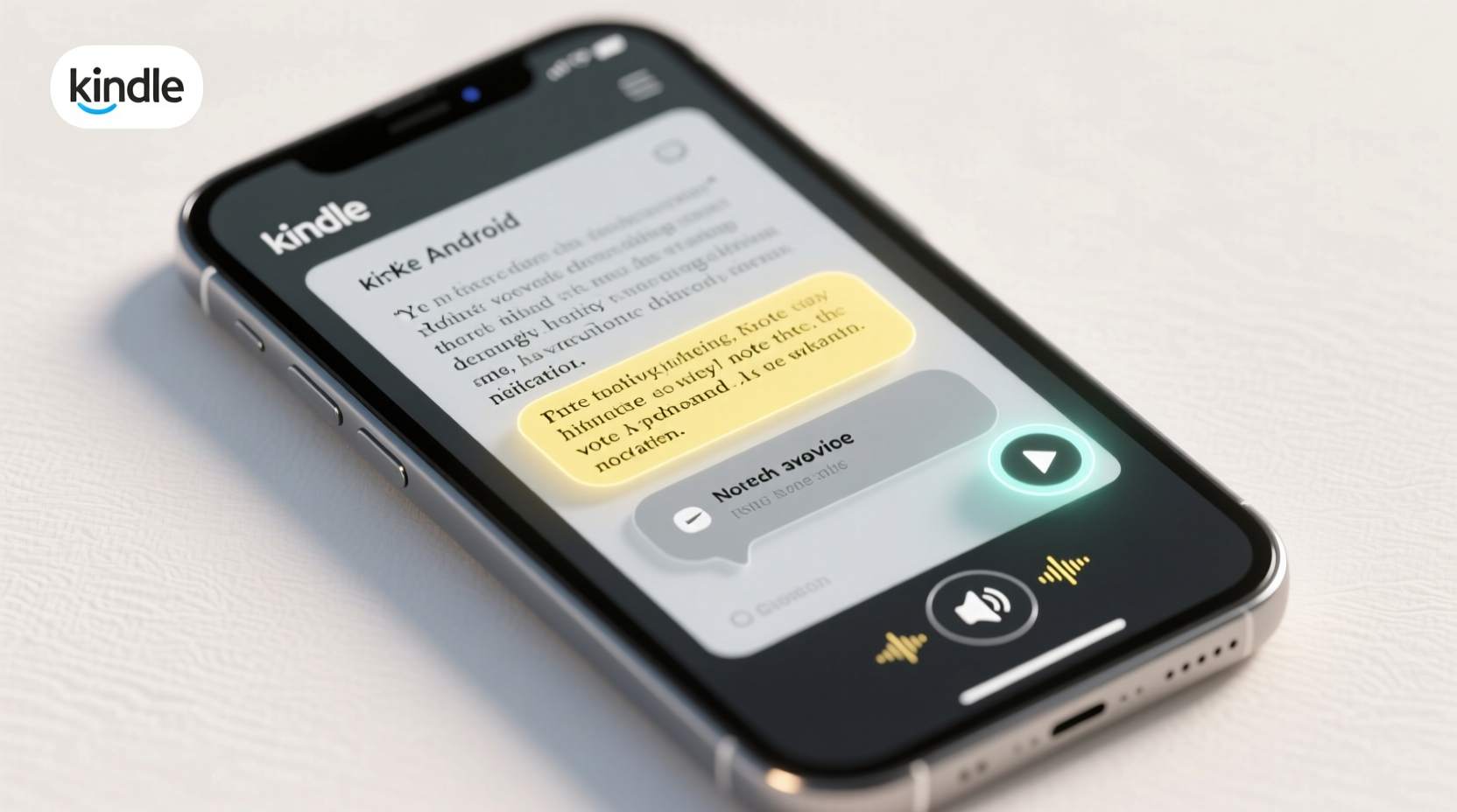 kindle for android adds highlighting notes and voice