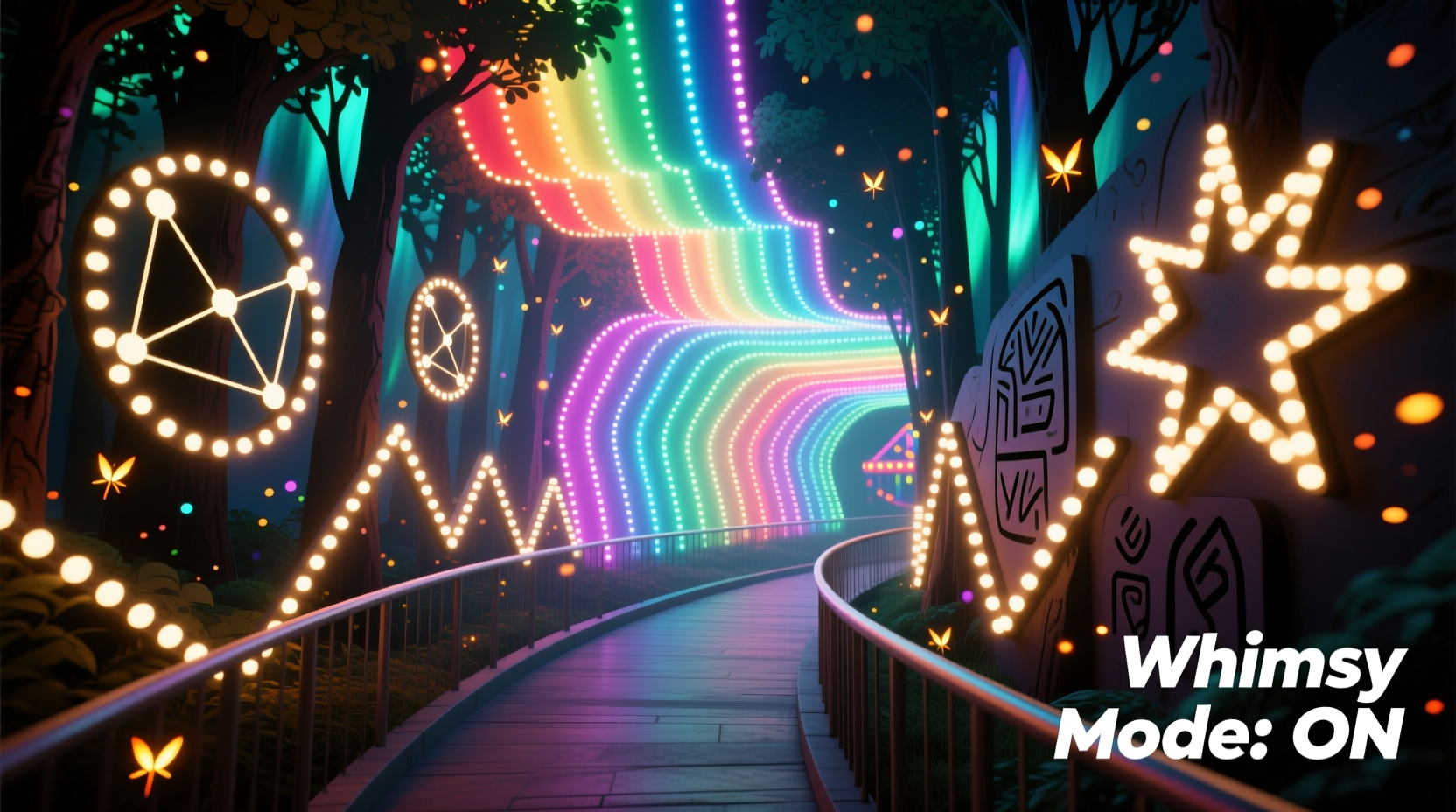 programmable vs fixed pattern lights which adds more whimsy to displays