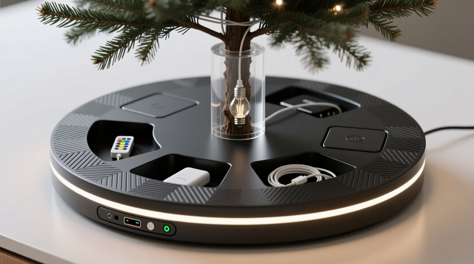 can you paint a christmas tree base for a custom look without damaging electronics