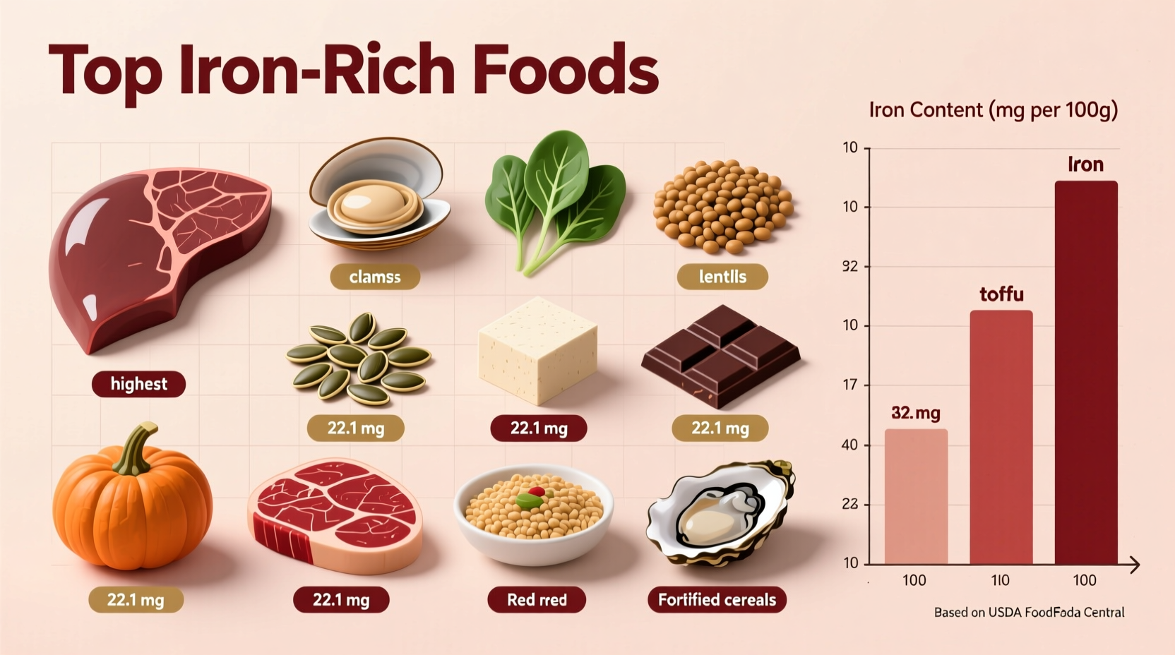 what foods have the highest iron