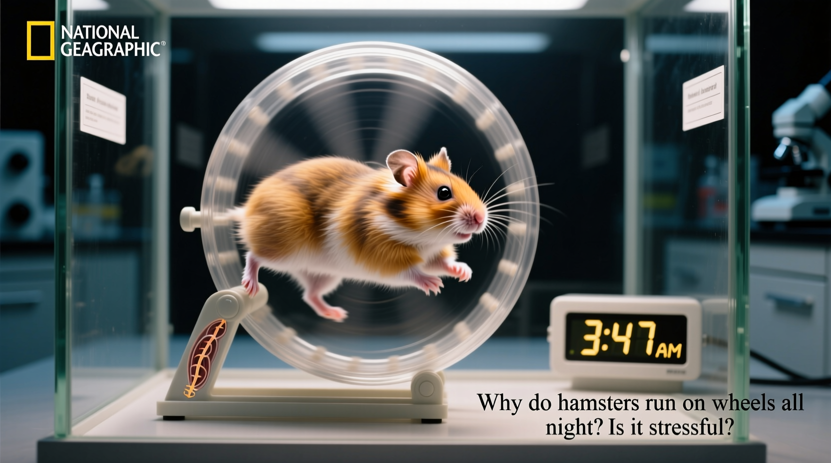 why do hamsters run on wheels all night and is it stressful