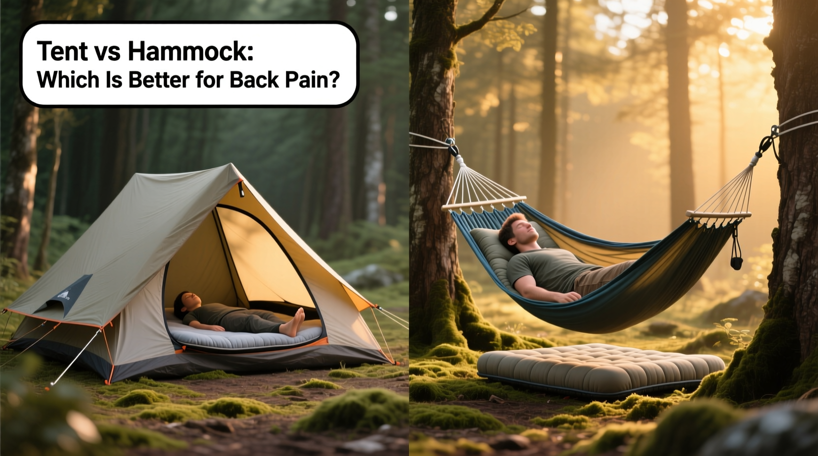 tent vs hammock camping which setup is actually better for back pain