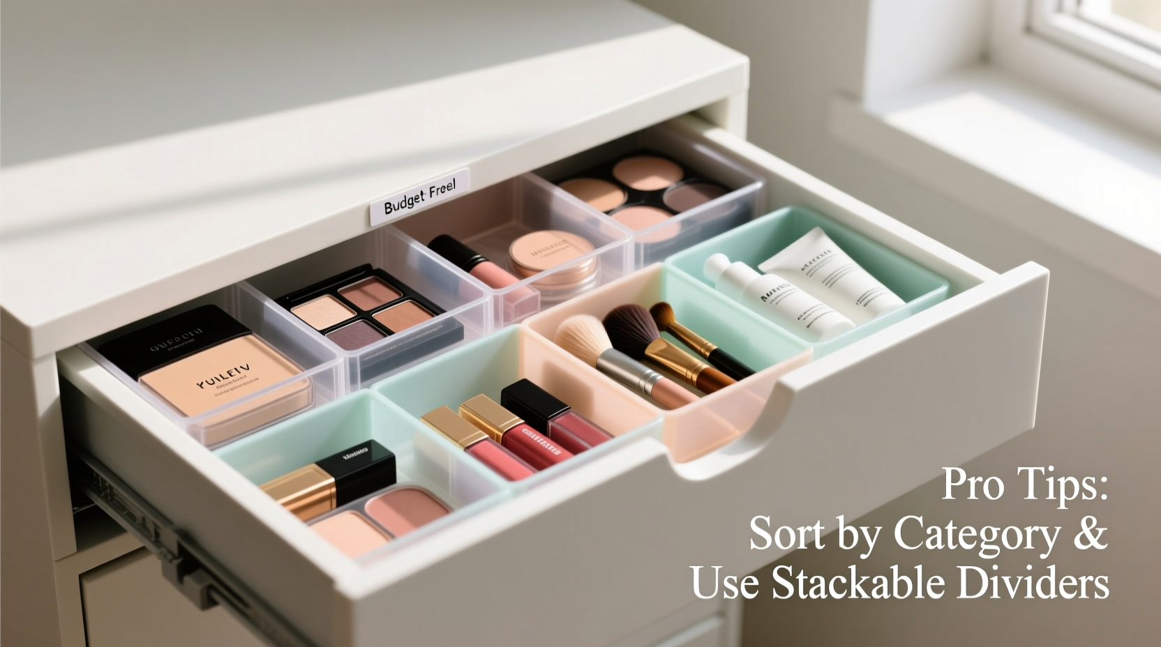 how to organize your makeup drawer like a pro with affordable dividers